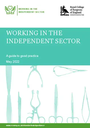 Guide for surgeons working in the private sector