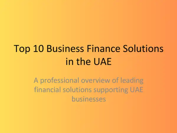 Best business finance in UAE