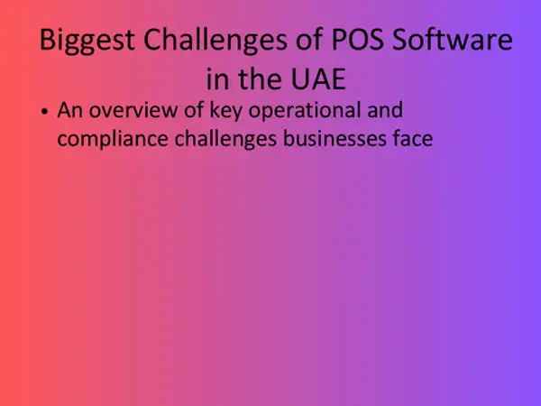 Best POS solution in dubai
