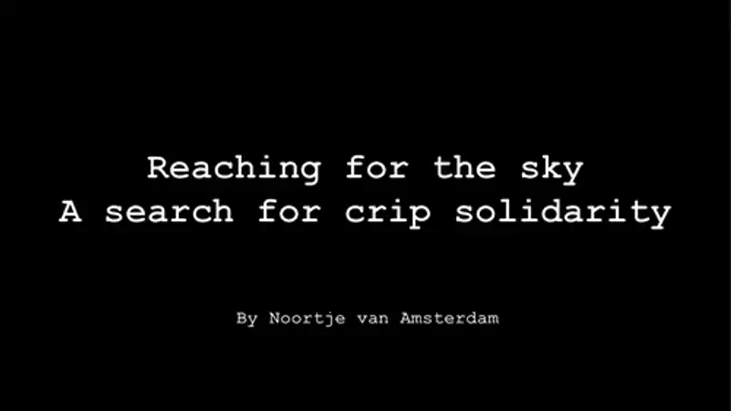 Reaching for the sky. A search for crip solidarity