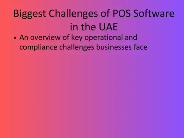 Best POS solution in dubai