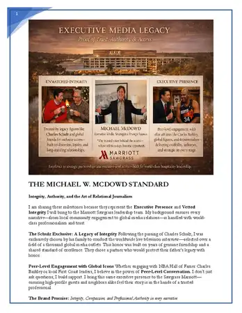 Microsoft Word - Michael_ W_ McDowd Sawgrass Marriott Executive Dir of Comms- Maketing Portfolio 1