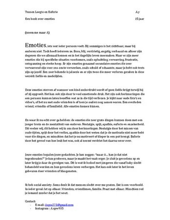 Tussen leegte en Euforie