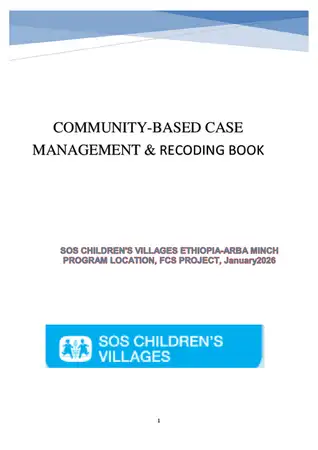 የሕጻናት ጥበቃ ጉዳዮች መመዝገቢያ መዝገብ Child Protection Case Recording Book
